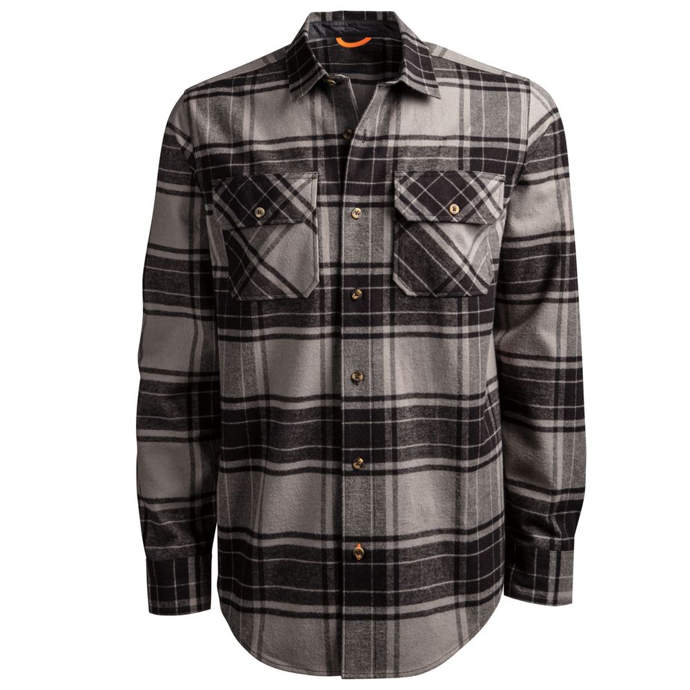 Camisa Timberland Hombre Pro® Big & Tall Woodfort Heavyweight Flex Flannel Work Gris Oscuro - Chile